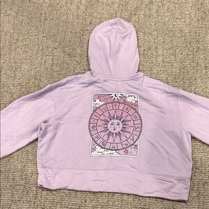 Kids Lavender Hoodie with Sun Design